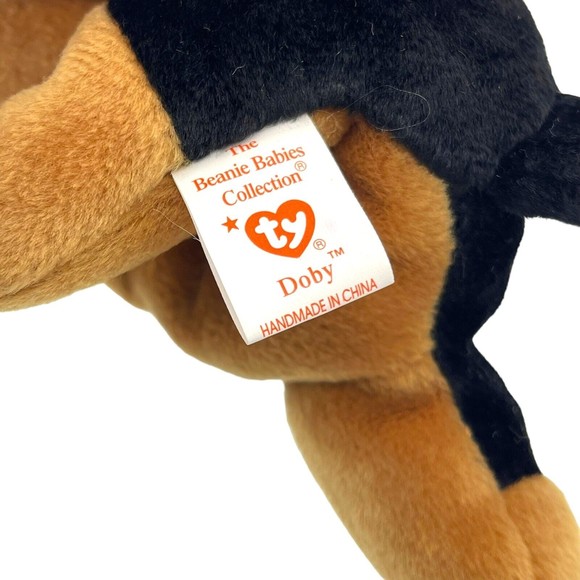TY Beanie Baby Babies DOBY the Doberman Dog Puppy RETIRED Vintage Tush Tag Stamp - Picture 8 of 10